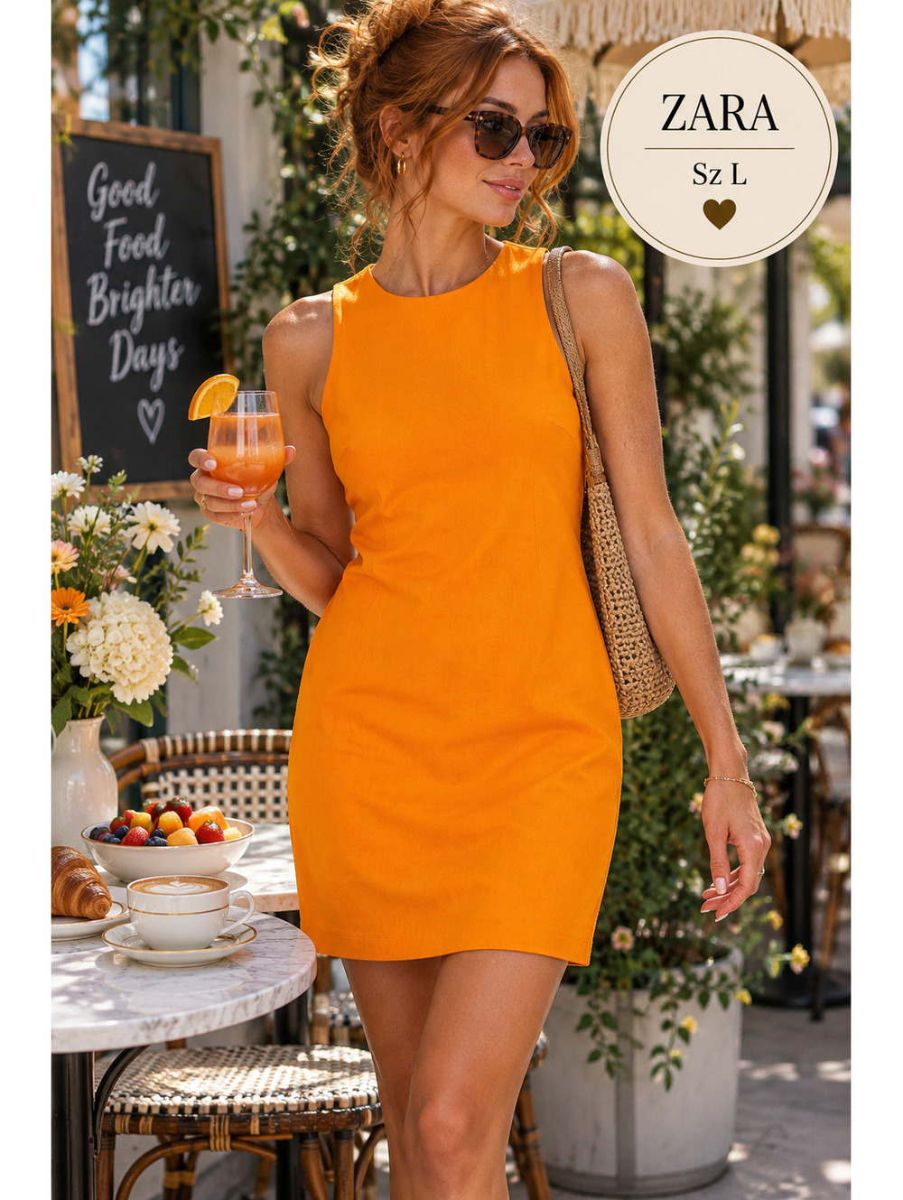 Zara | L | Orange Mini Dress